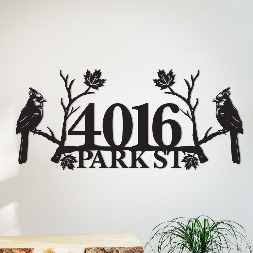 Cardinal House Number Address Sign