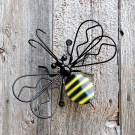 Bumblebee Metal Wall Art For Fences And Walls: Metal Art Bumblebees