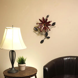 Poinsettia Flower Vine: Metal Poinsettias Wall Art Decor With Choice Of Colours / Colors