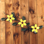 Attractive  Three Flower linear vine  Corporate Gift, Housewarming Gift Ideas | Metal flower Wall Art Home Decor