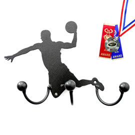 Basketball Decor! Basketball Award Hook (Male) Medal Display: Wall-mounted Metal Art With Hooks Award