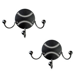 Metal Art Sport Hooks- Baseball Awards Display, set of 2