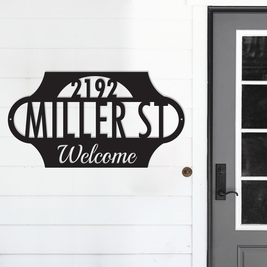 Custom House Number Metal Address Signs