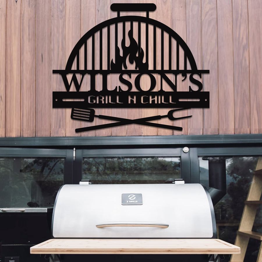 Personalized BBQ Sign Metal Wall Art