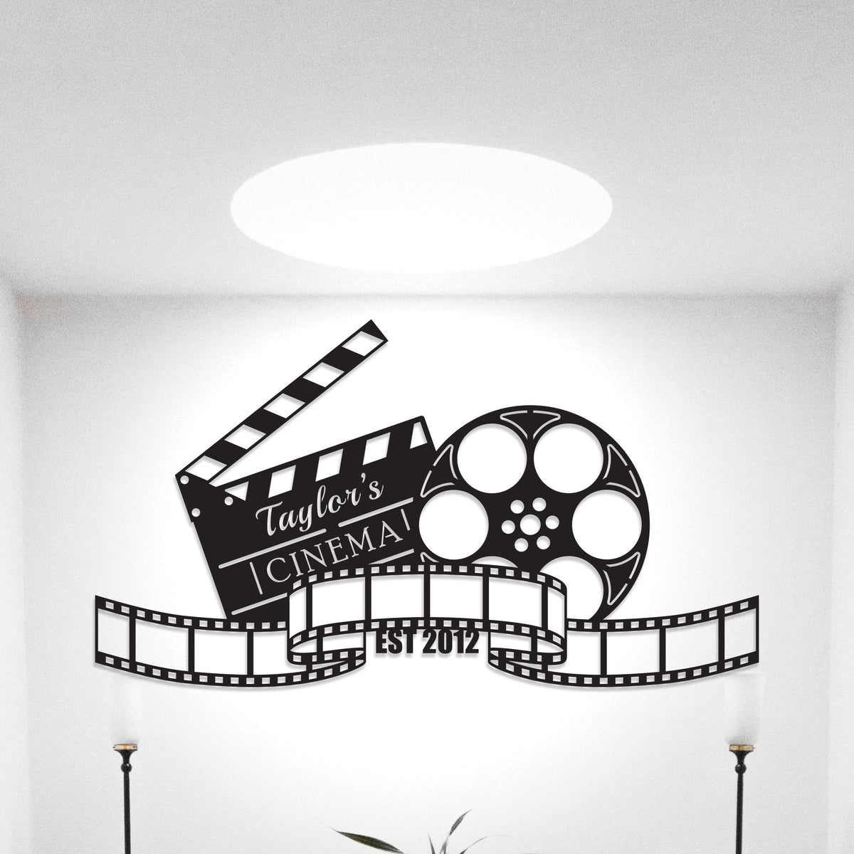 Personalized Home Theater Metal Art / Cinema Metal Sign Art / Personal ...