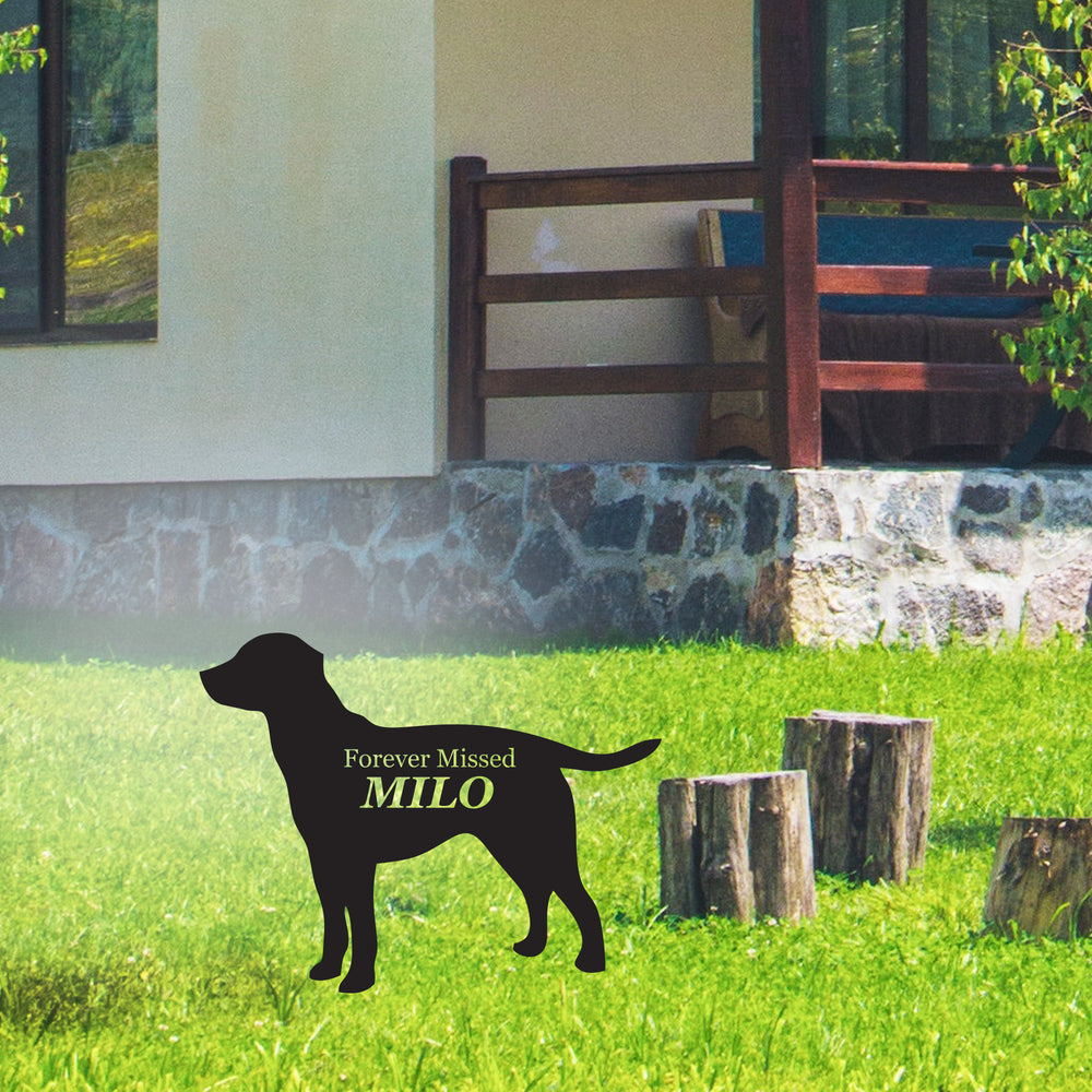 Personalized Dog Breed Silhouette Memorial Sign,  Dog Garden Memorials