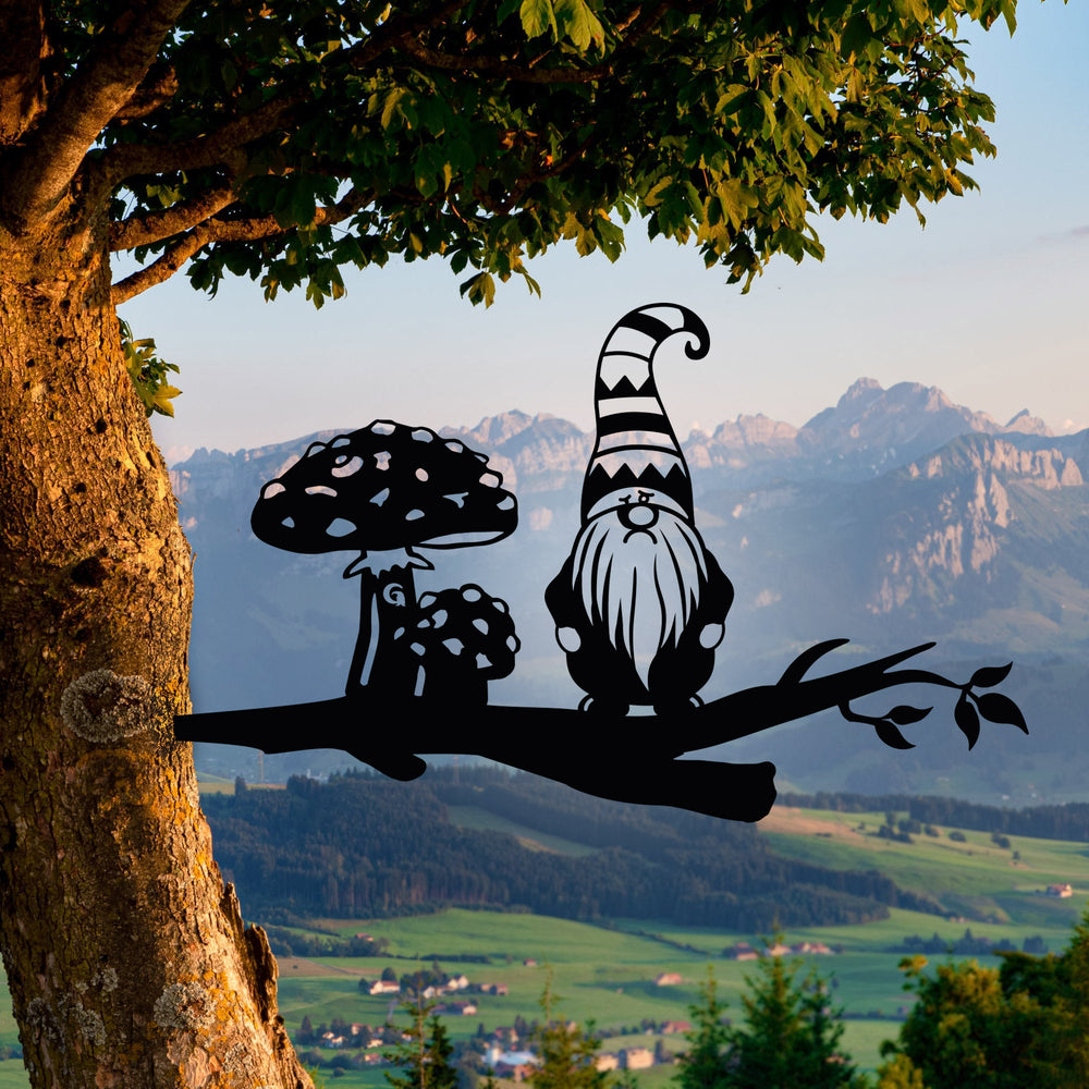 Glum G - Metal Gnomes Collection - Gnome on Branch