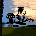 Steel Branch Gnomes Metal Art Yard Decor Collection - Brainy G