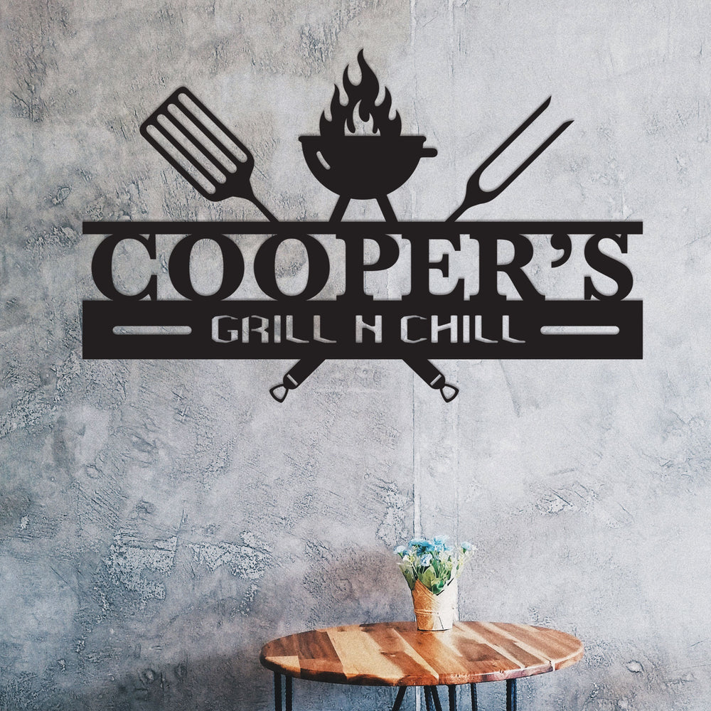 Custom Bar & Grill Sign Laser cut  Metal Wall Art Sign Decorations