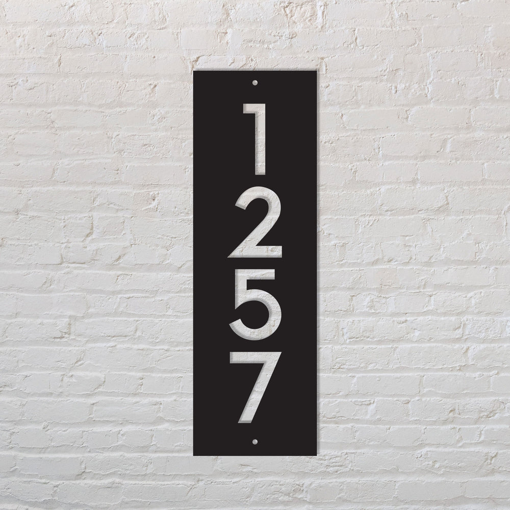 Modern house number , house address plaque , address sign vertical , modern address number