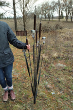 Solar light  Cattail Metal Art: Metal Bulrushes For Exterior Garden Décor
