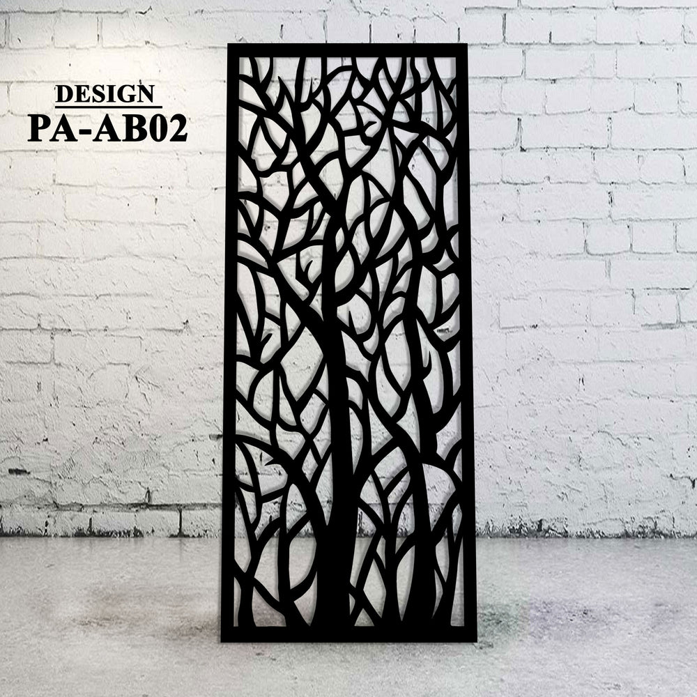 Laser Cut Metal Decorative Privacy Screen Abstract Design AB02
