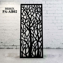 Laser Cut Metal Decorative Privacy Screen Abstract Design AB02