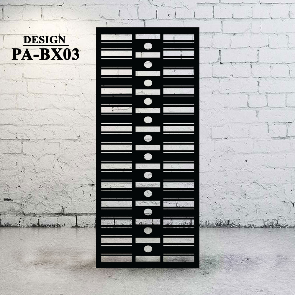 Laser Cut Metal Privacy Screen Box Design BX03