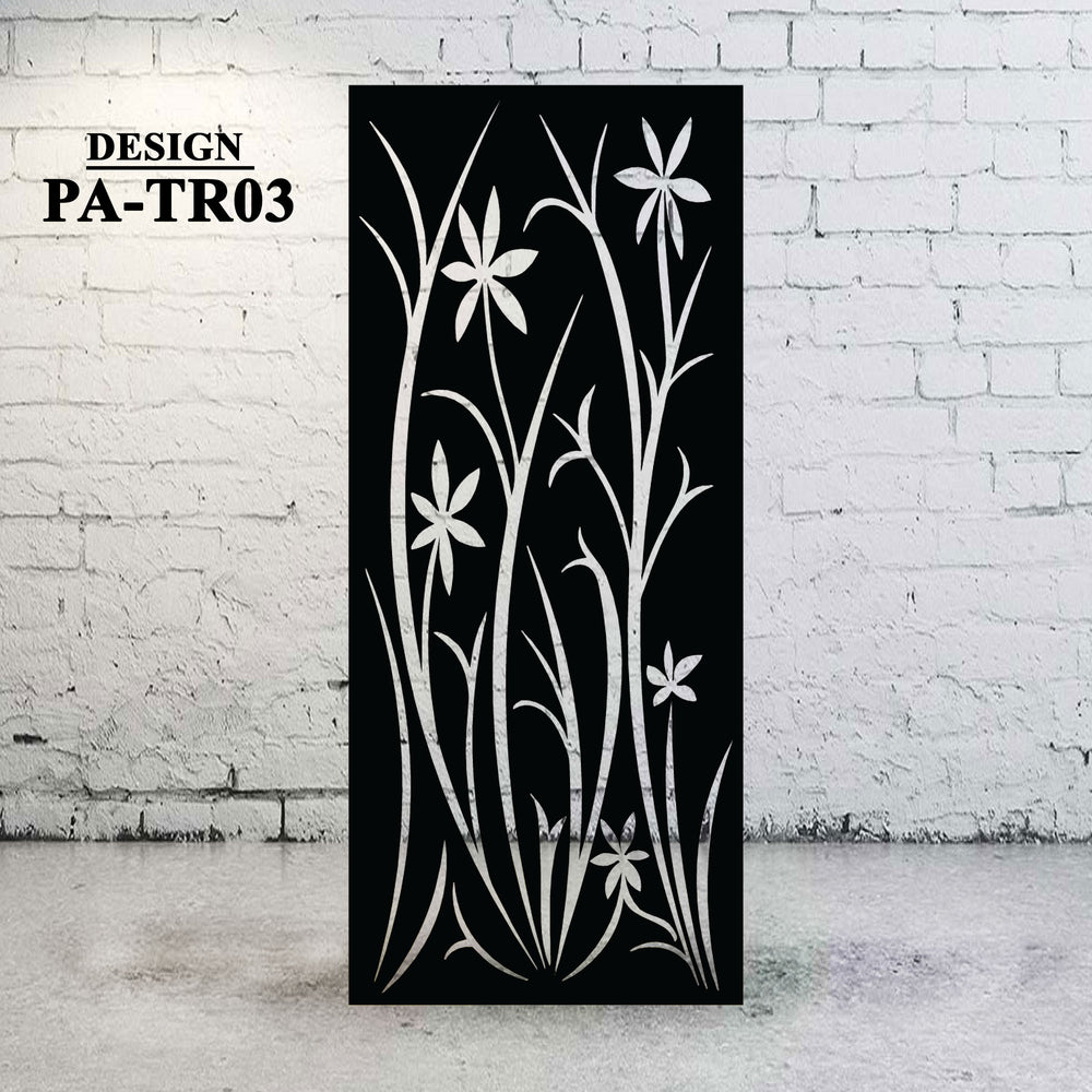 Laser Cut Metal Fence Decorative Privacy Screen - Tree Design TR03