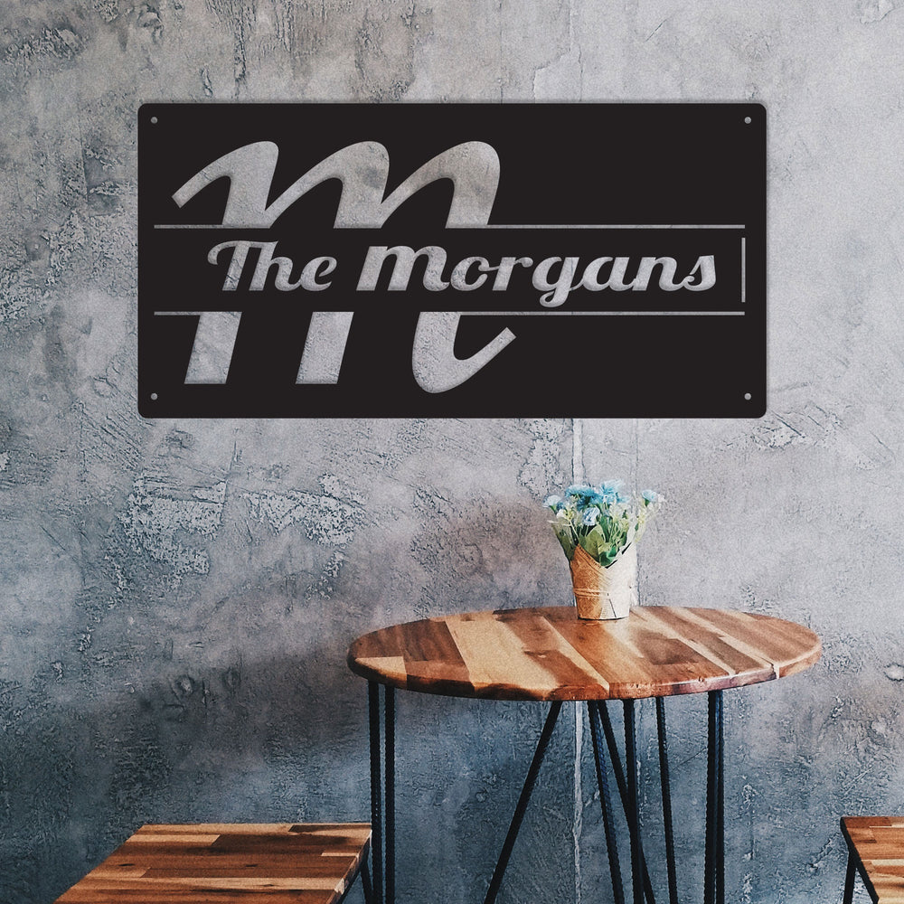 Personalized Family Name Metal Sign Wall Art