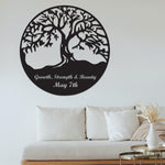 Tree of life with your family name, Metal Home Décor, Wall Art