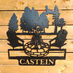 Personalized Campfire/Firepit Family Name Sign / Metal Wall Art Decor / Monogram Name Camping Sign / Home Decor / Personalized Outdoor Decor