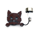 Cat with Paws – a pet for Garden and Fence Metal Wall Décor with Solar Lights