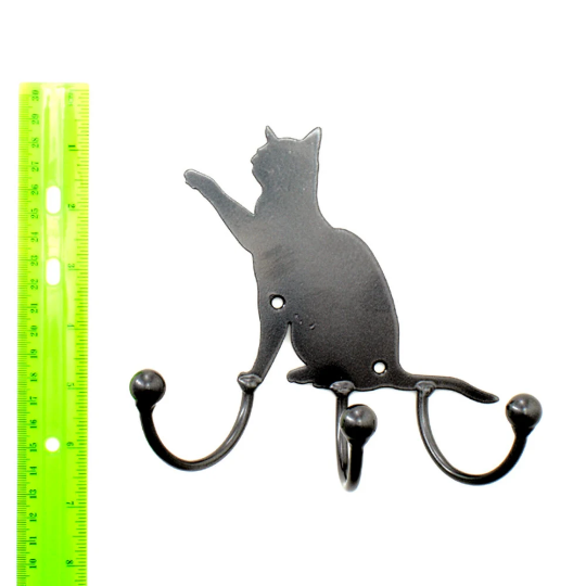 Cat Metal Art Wall-mounted With Hooks For Coats And Towels: Buy