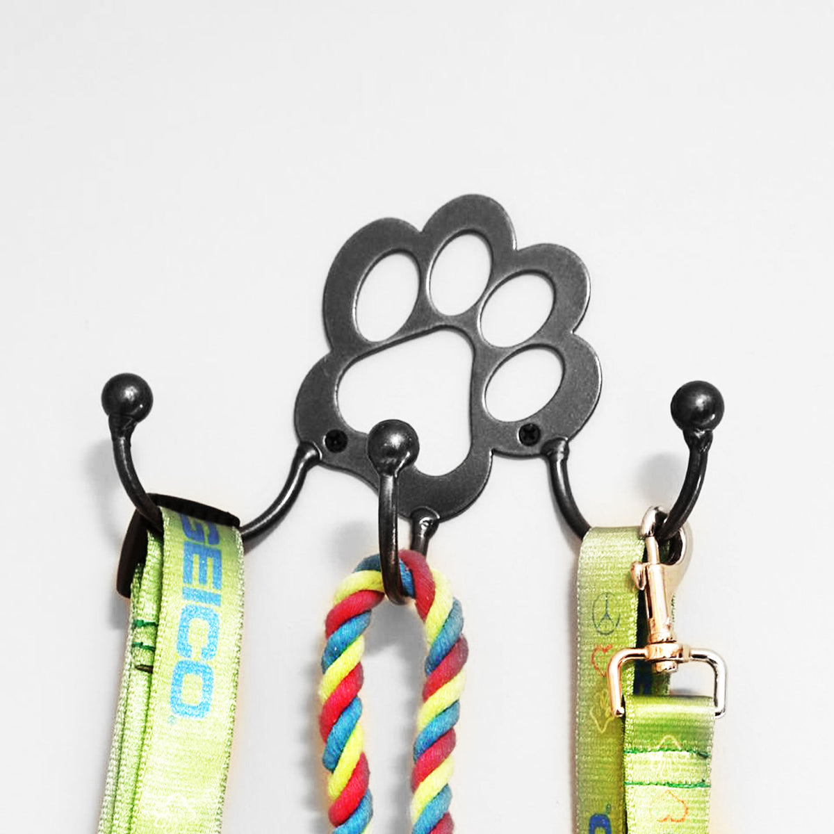 Dog Leash Holder Metal Wall Hooks PracticalArt