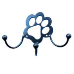 Wall mount Dog Leash Holder Metal Dog Paw with 3 Hooks Dog Coat Hook