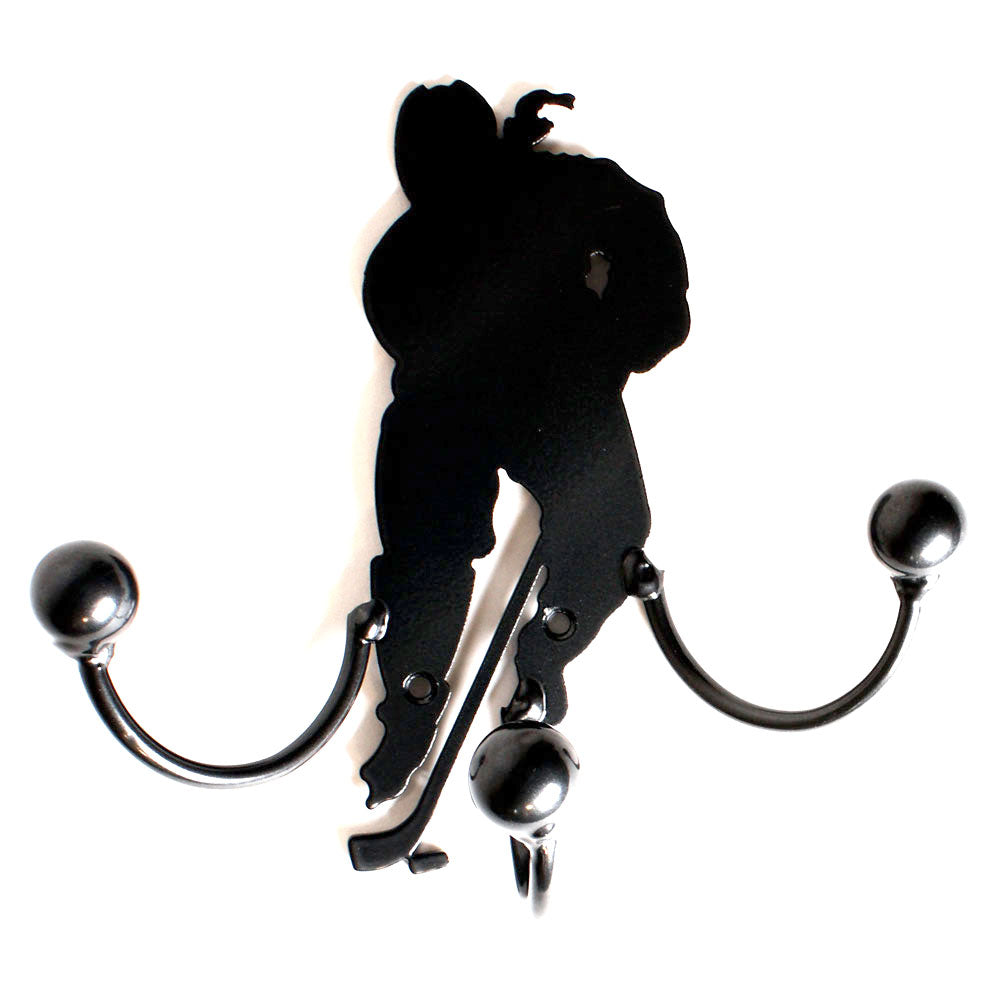 Hockey Wall Art Skating Female Hockey Player Silhouette Award Holder Hooks: Hockey Coach Gift + Hockey Players Medal Display Award Holders.