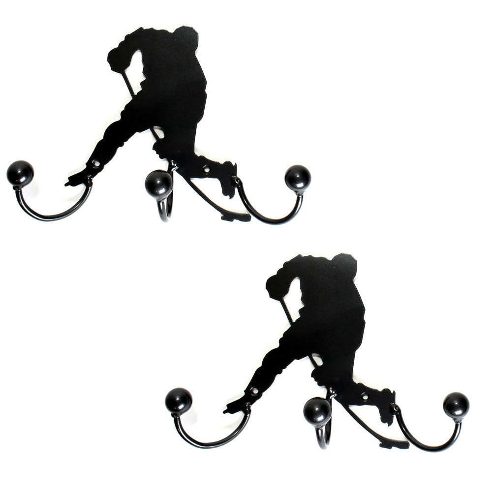 Award Display Hockey Players: Wall-mounted Metal Art (Set of Two)