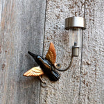 Metallic Hummingbird and Solar Light For Walls, Fence and Home Decor Metal Art