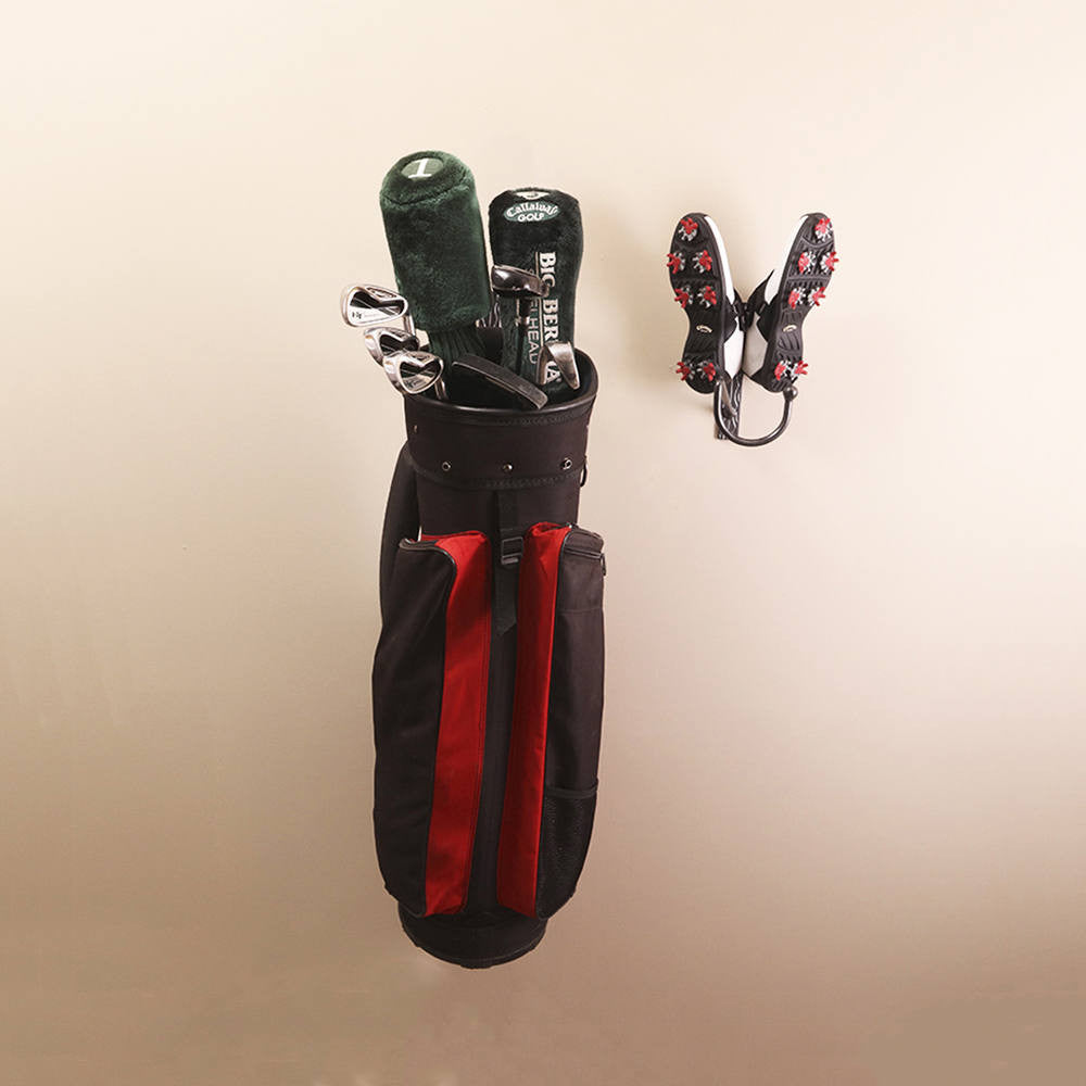 Golf Bag Holder: Wall-mounted Hanger Holders With Hook For Shoes, Bags And Unique Items: