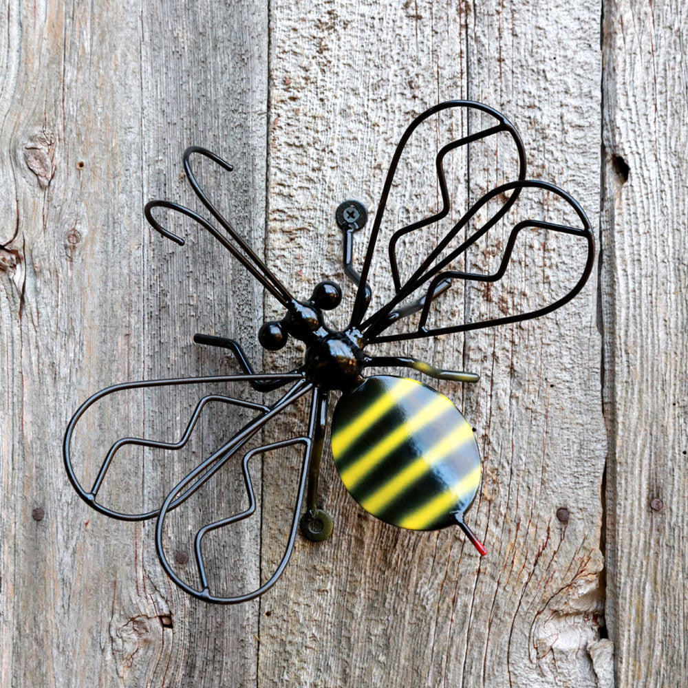 Bumblebee Metal Wall Art For Fences And Walls: Metal Art Bumblebees