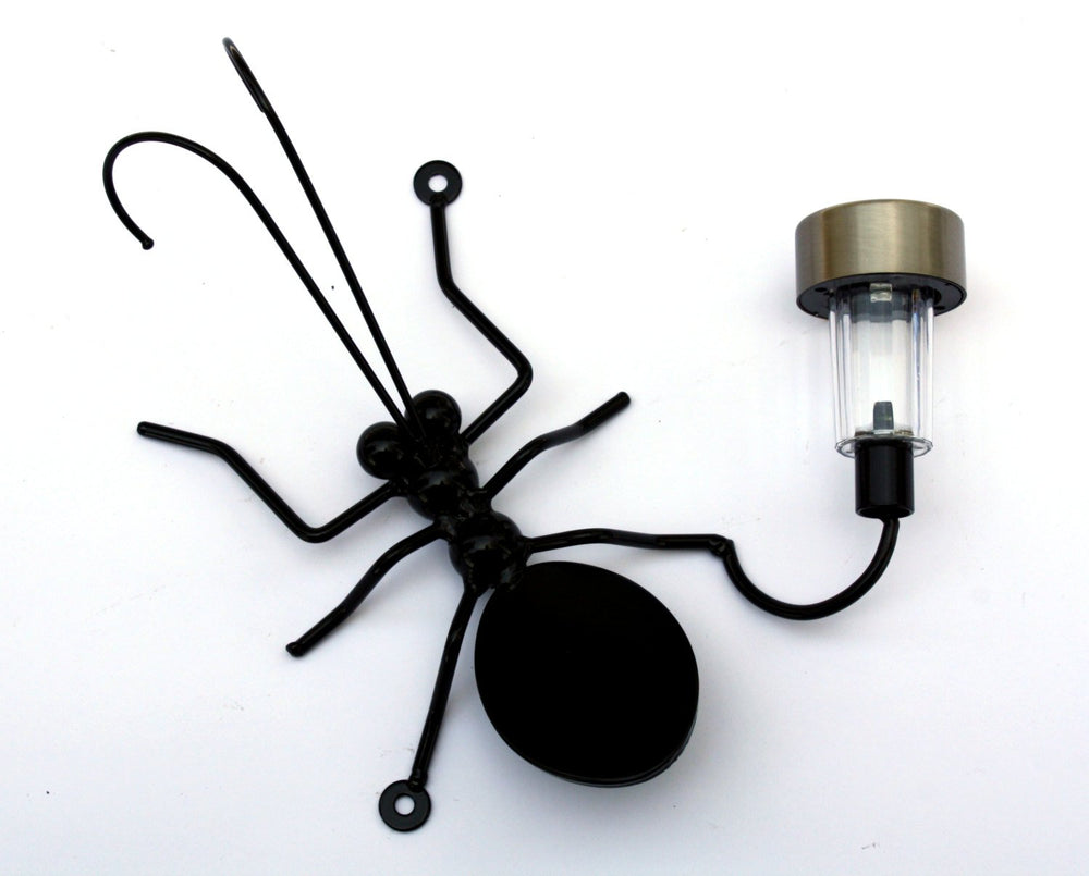 Large Wide Metal Ant With Solar Light Home Decor For Walls & Fences