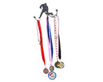 Hockey Metal Wall Art Hooks/Award Displays: Hockey Sticks Metal Art Gift For Hockey Coach. Set Of 2 Wall Mounted Medal Holders For Coats!