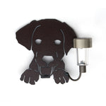 Dog with Paws - a pet for Garden and Fence with Solar Lights - Metal Yard Art