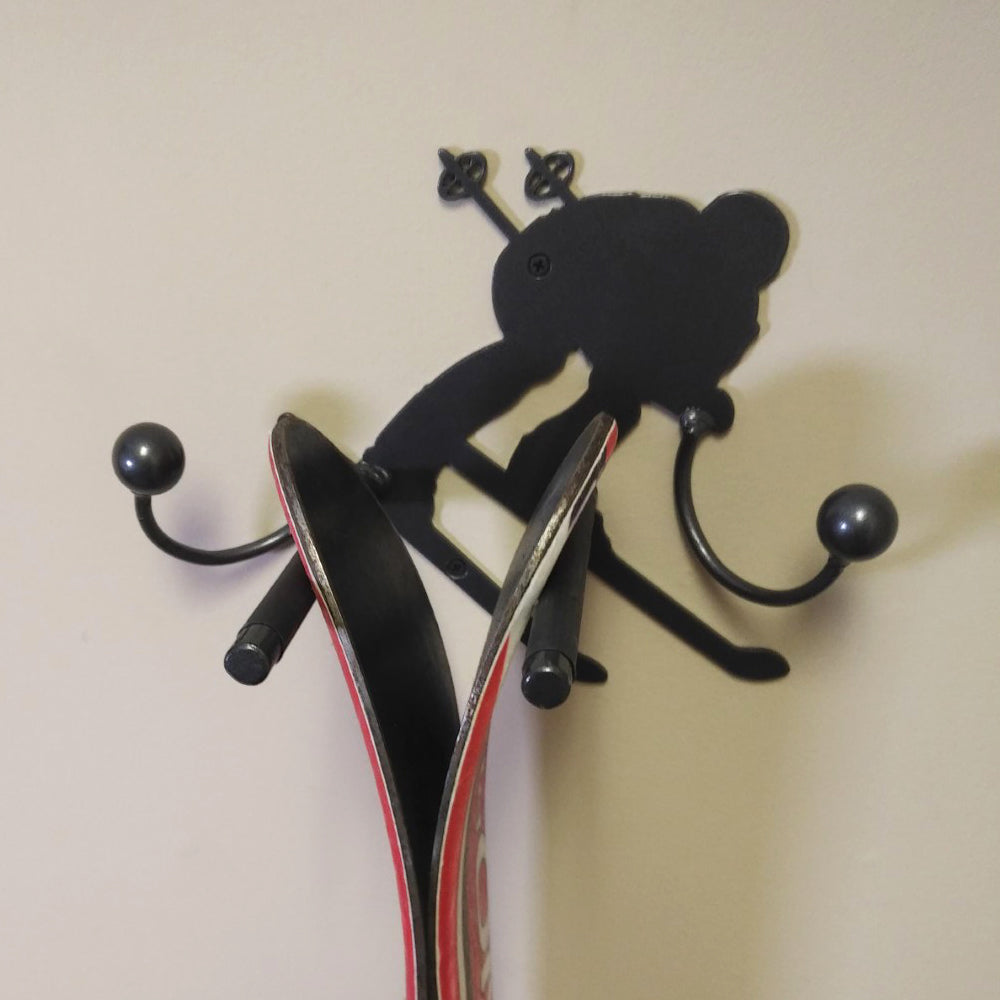 Ski Holder, with two hooks: Ski display and storage