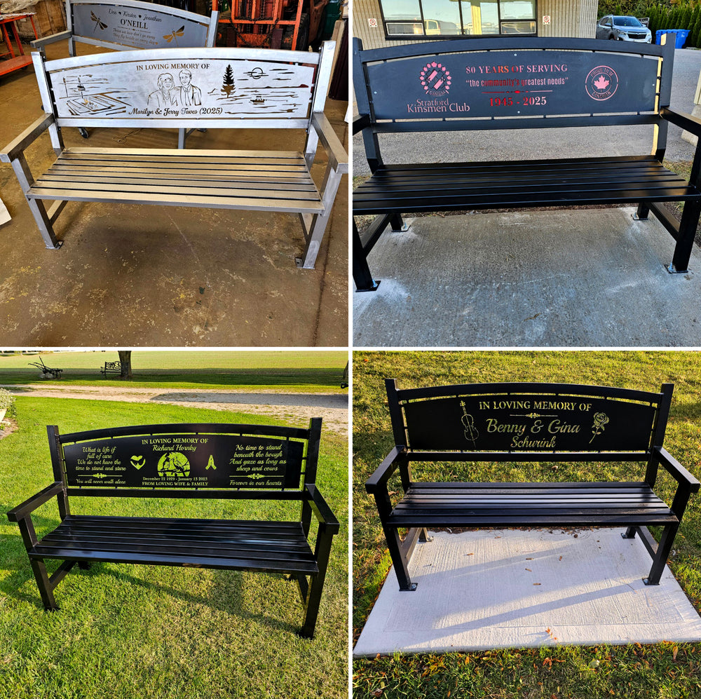 Personalized Memorial Benches Engraved  | Made In Ontario, Canada