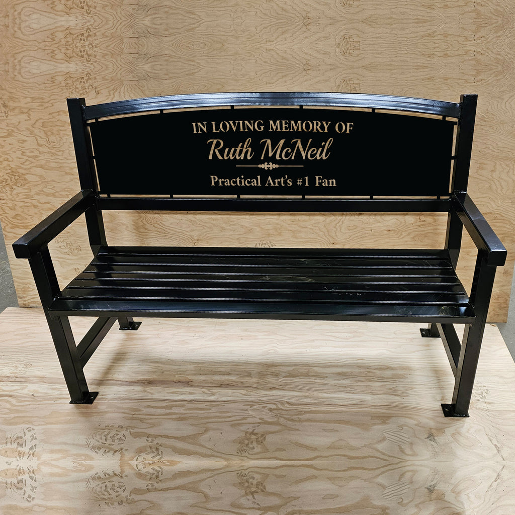 Personalized Metal Memorial Benches | Memorial benches | Engraved benc ...