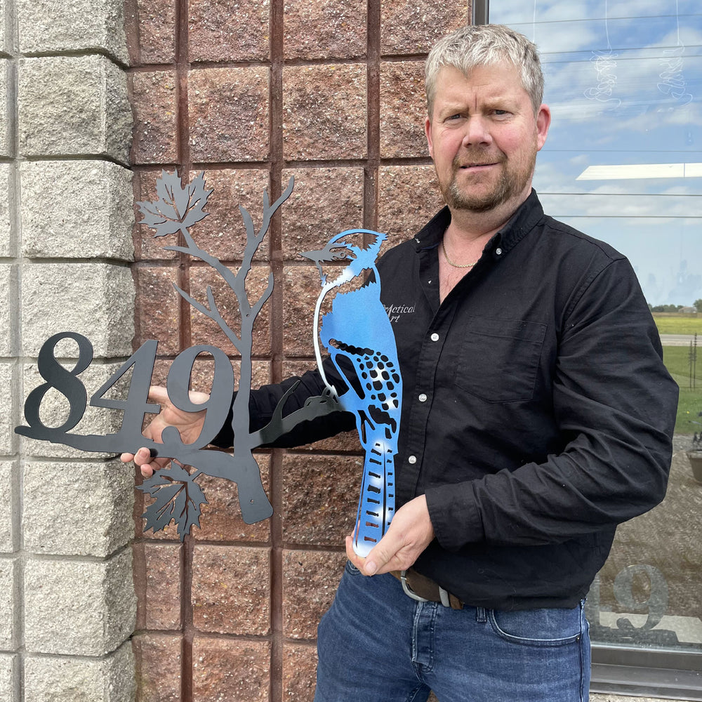 Laser Cut Metal Address Sign