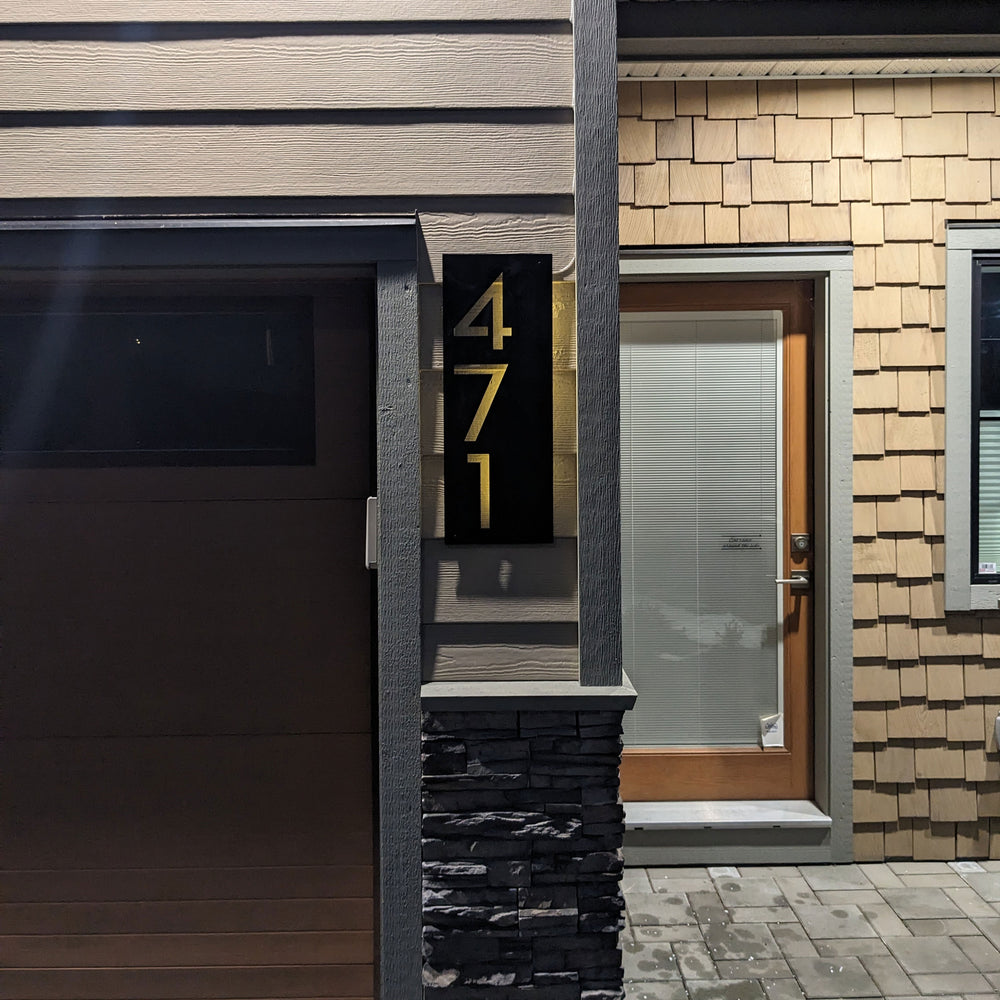 Vertical House Numbers