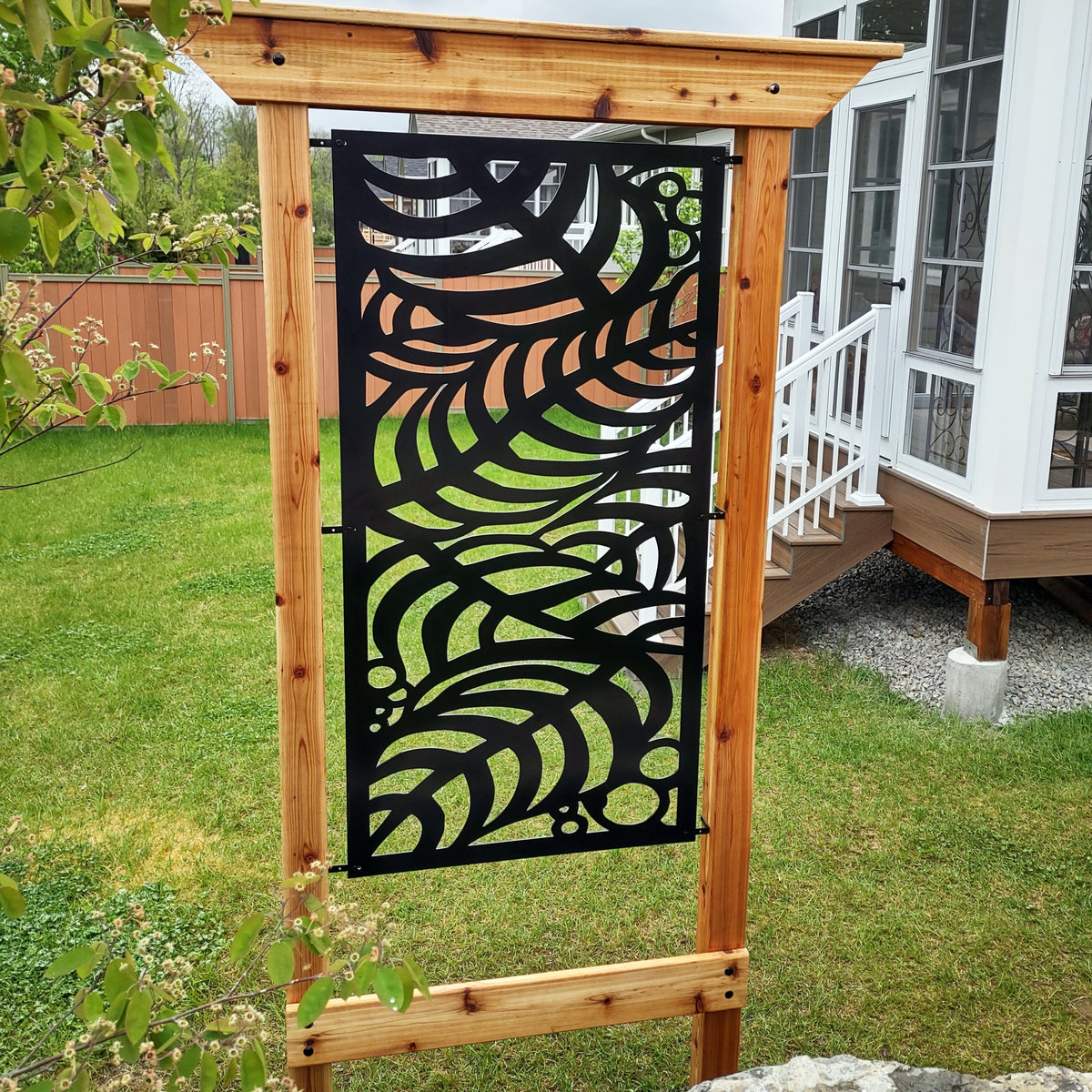 Metal Decorative Backyard Panels Privacy Screen | Tree Design - TR04 ...