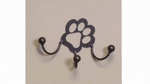 Dog leash holder metal wall art for pet lovers!