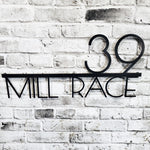 Custom Metal Address Sign with Street Name