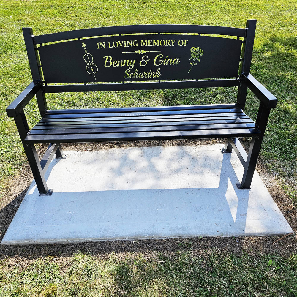 Personalized Memorial Benches with Pad: Cherish Memories with Custom Metal Bench