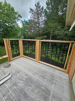 Metal Panel Privacy Screen for Deck | Pine Tree Backyard Gate - TR11