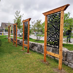 Metal Decorative Backyard Panels Privacy Screen - Tree Design TR04