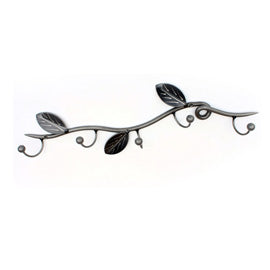 Vine Towel Hook: Wall-mounted Metal Art Hanger With 5 Hooks On A Decorative Vine For Coats And Towels