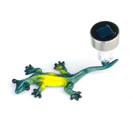 Lizard Solar Light Metal Art Decor ̸ Décor: Gecko Lizards