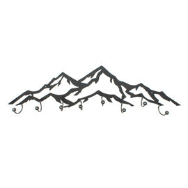 Metal Wall Art - Metal Mountains with hooks, Great for Coats and Towel –  PracticalArt