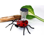 Solar Light Ladybug On A Garden Stake: Metal Art Ladybugs For Gardens