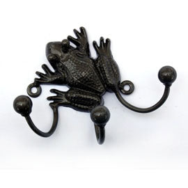 Inexpensive Gift Idea! Wall Art For Office & Home Decor/Décor: Metal Frog Coat Hook With 3 Wrought Iron Hanger Hooks For Jewelry And Keys.